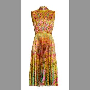 SALONI Fleur-E Tie-Back Midi-Dress